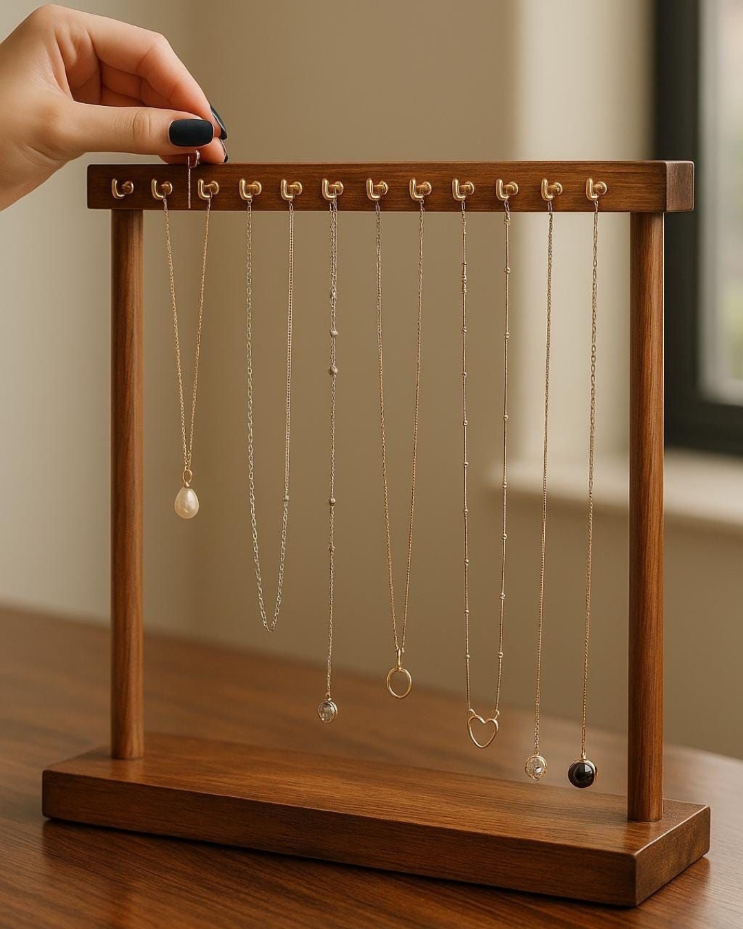 جایگاه استند جواهرات در چیدمان میز آرایش